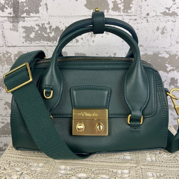 3.1 Phillip Lim Handbags - 3.1 Phillip Lim Pashli Duffle Purse Forest Green Gold Hardware EUC
